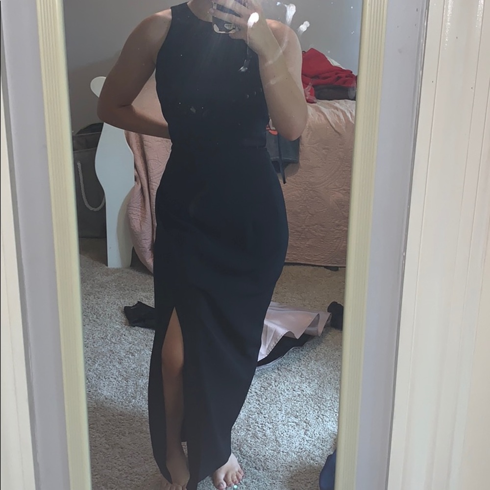 Black prom or formal dress